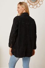 Load image into Gallery viewer, Raw Hem Pocketed Button Up Jacket