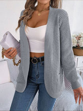 Load image into Gallery viewer, Open Front Long Sleeve Cardigan with Pockets