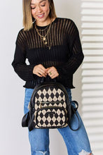 Load image into Gallery viewer, David Jones Printed PU Leather Backpack