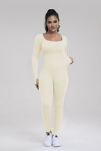 Load image into Gallery viewer, Square Neck Long Sleeve Active Jumpsuit