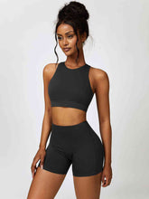 Load image into Gallery viewer, Cutout Cropped Sport Tank and Shorts Set