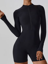 Load image into Gallery viewer, Half Zip Long Sleeve Active Romper