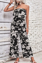 Load image into Gallery viewer, Floral Strapless Wide Leg Jumpsuit