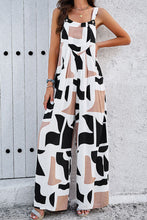 Load image into Gallery viewer, Printed Wide Strap Jumpsuit with Pockets