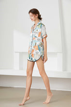 Load image into Gallery viewer, Lapel Collar Shirt and Shorts Lounge Set