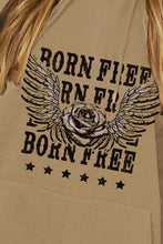 Load image into Gallery viewer, Simply Love Full Size BORN FREE Graphic Hoodie