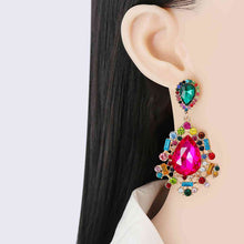 Load image into Gallery viewer, Teardrop Shape Rhinestone Alloy Dangle Earrings