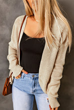 Load image into Gallery viewer, Open Front Drop Shoulder Rib-Knit Cardigan