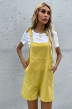 Load image into Gallery viewer, Tie Cuffed Short Overalls with Pockets