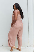 Load image into Gallery viewer, HEYSON All Day Full Size Wide Leg Button Down Jumpsuit in Mocha