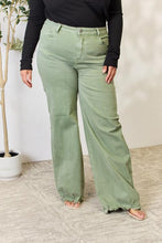 Load image into Gallery viewer, RISEN Full Size Raw Hem Wide-Leg Jeans