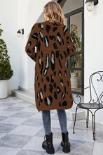 Load image into Gallery viewer, Leopard Open Front Cardigan with Pockets