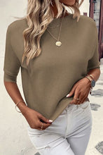 Load image into Gallery viewer, Round Neck Half Sleeve Knit Top