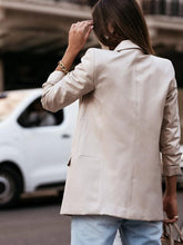 Load image into Gallery viewer, Faux Leather Open Front Blazer