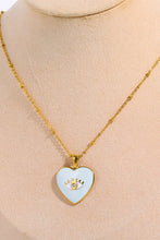 Load image into Gallery viewer, Heart &amp; Evil Eye Shape 18K Gold Plated Pendant Necklace