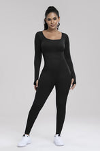 Load image into Gallery viewer, Square Neck Long Sleeve Active Jumpsuit