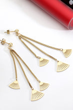 Load image into Gallery viewer, 18K Gold Plated Stainless Steel Fringe Earrings