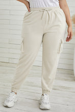 Load image into Gallery viewer, Plus Size Elastic Waist Joggers with Pockets