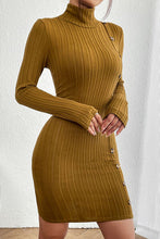 Load image into Gallery viewer, Turtleneck Long Sleeve Mini Dress