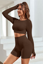 Load image into Gallery viewer, Round Neck Long Sleeve Active Top