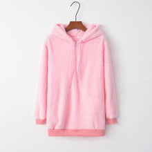 Load image into Gallery viewer, Quarter-Zip Drawstring Teddy Hoodie