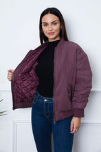 Load image into Gallery viewer, Ruched Zip Up Dropped Shoulder Jacket