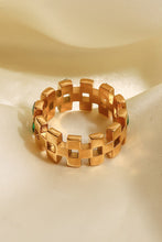 Load image into Gallery viewer, Contrast Stainless Steel 18K Gold-Plated Ring