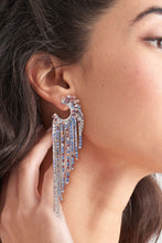 Load image into Gallery viewer, Fringed Rhinestone Zinc Alloy Dangle Earrings