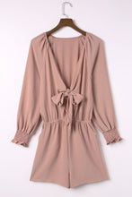 Load image into Gallery viewer, Tied Flounce Sleeve Plunge Romper