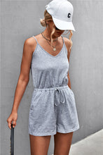 Load image into Gallery viewer, Spaghetti Strap V-Neck Pocket Romper