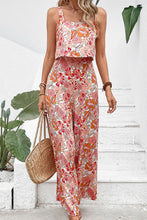 Load image into Gallery viewer, Floral Square Neck Sleeveless Jumpsuit