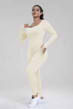 Load image into Gallery viewer, Square Neck Long Sleeve Active Jumpsuit