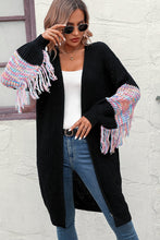 Load image into Gallery viewer, Fringe Sleeve Dropped Sholder Cardigan