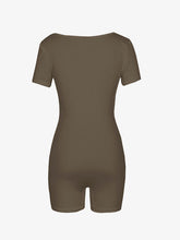 Load image into Gallery viewer, Square Neck Short Sleeve Romper