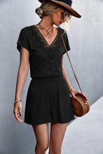 Load image into Gallery viewer, Lace Trim V-Neck Romper