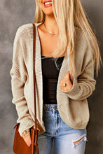 Load image into Gallery viewer, Open Front Drop Shoulder Rib-Knit Cardigan