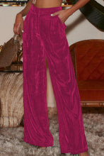 Load image into Gallery viewer, Loose Fit High Waist Long Pants with Pockets