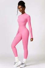 Load image into Gallery viewer, Half Zip Long Sleeve Active Jumpsuit