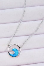 Load image into Gallery viewer, Opal Wave Pendant Necklace