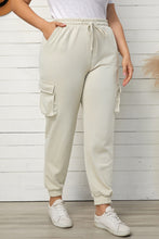 Load image into Gallery viewer, Plus Size Elastic Waist Joggers with Pockets