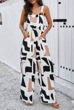 Load image into Gallery viewer, Printed Wide Strap Jumpsuit with Pockets