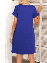 Load image into Gallery viewer, HEATHER Flounce Sleeve Dress