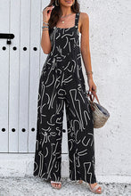 Load image into Gallery viewer, Printed Wide Strap Jumpsuit with Pockets