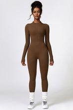 Load image into Gallery viewer, Half Zip Long Sleeve Active Jumpsuit