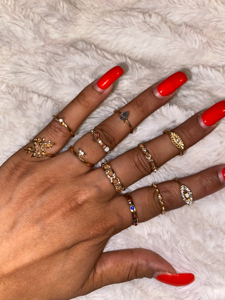 Eye of Horus Bohemian Stackable Knuckle Ring Set