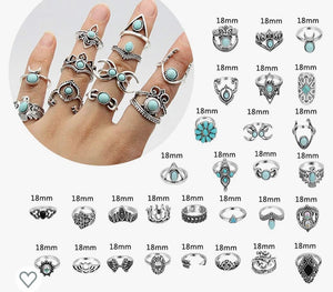 Enlightened Spirit Bohemian Stackable Knuckle Ring Set